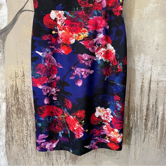 Betsy Johnson•Vibrant Floral•Midi Purple Dress•Size 10 - Picture 7 of 12